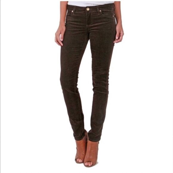 Kut From The Kloth Mia Toothpick Skinny Brown Cords Sz 6 - Picture 1 of 11